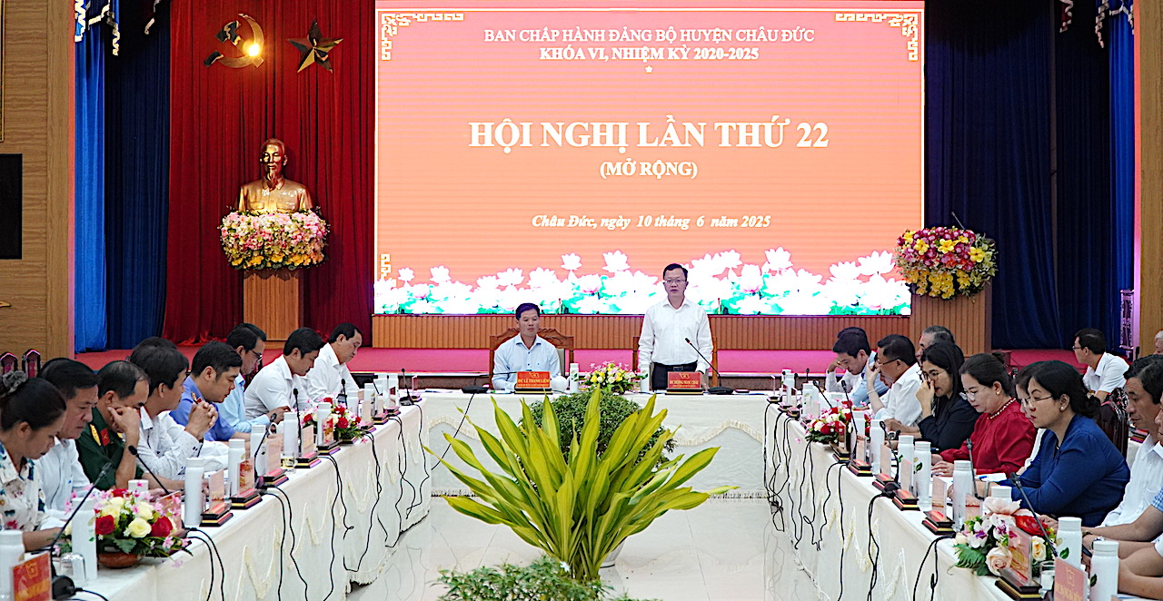 Ban Chấp hành Đảng bộ huyện Châu Đức tổ chức hội nghị