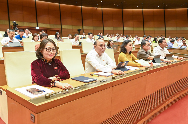 Đoàn ĐBQH tỉnh Bà Rịa-Vũng Tàu biểu quyết thông qua Nghị quyết về việc sắp xếp đơn vị hành chính cấp tỉnh.