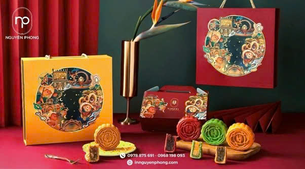 Mẫu hộp bánh trung thu thiết kế nổi bật
