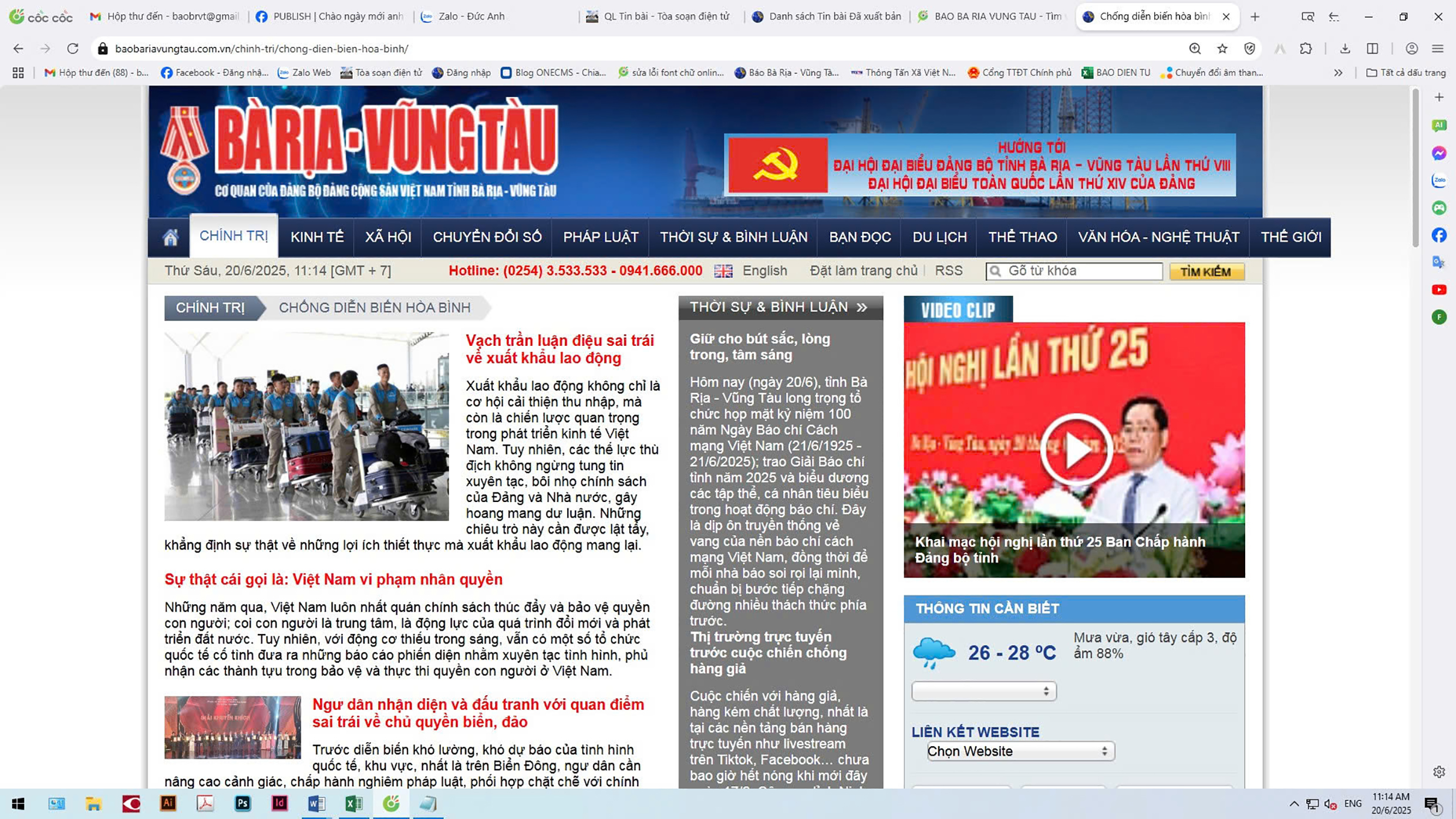 Chuyên mục Chống diễn biến hòa bình của Báo Bà Rịa - Vũng Tàu.