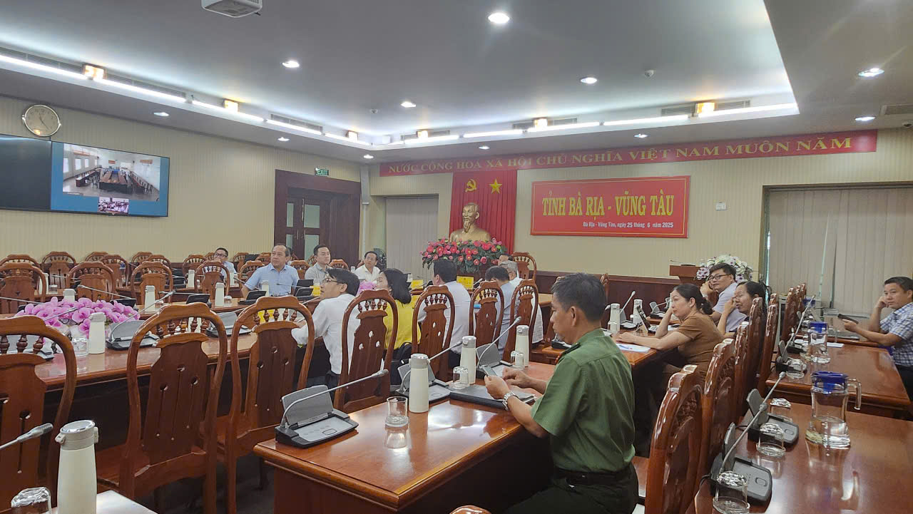 Điểm cầu tại UBND tỉnh Bà Rịa-Vũng Tàu.