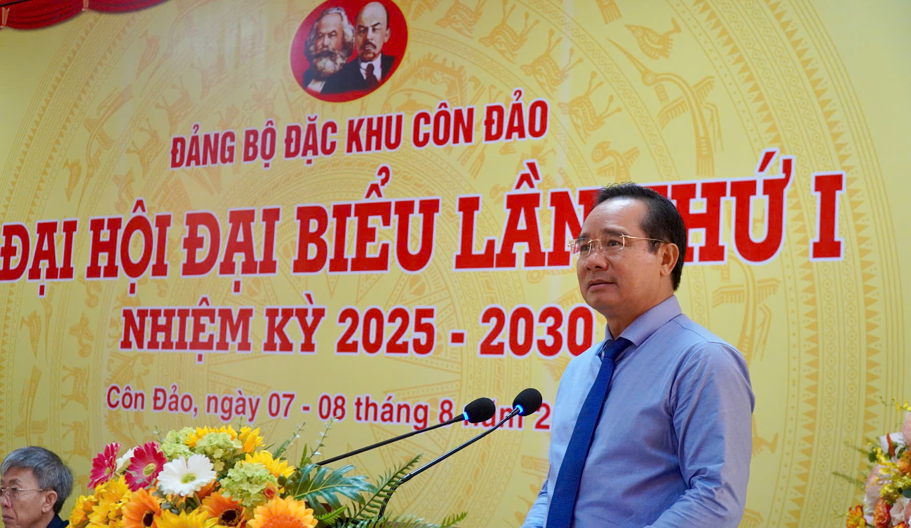 Ông Nguyễn Văn Được, Ủy viên Trung ương Đảng, Phó Bí thư Thành ủy, Chủ tịch UBND TPHCM phát biểu tại đại hội. Ảnh: Bích Ngọc
